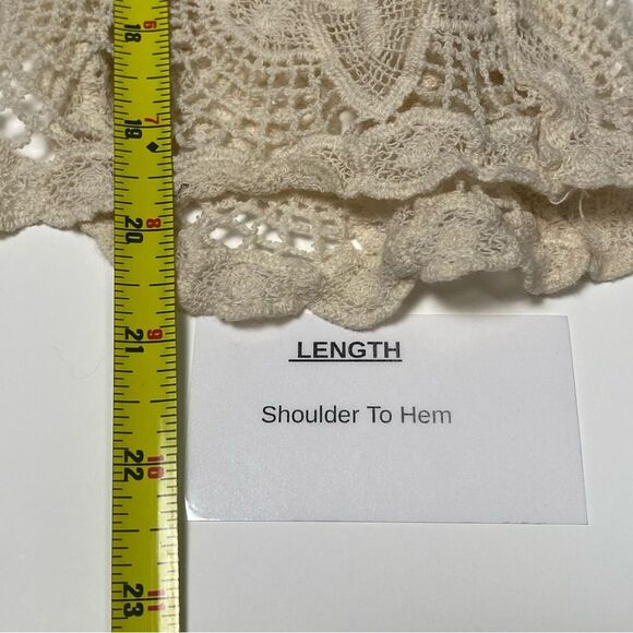 Maurices 100% Cotton Crochet Boho Hippie Vest Festival Women's Size Small - Picture 14 of 14